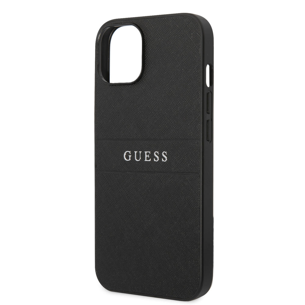 Guess iPhone 14 & 15 Plus Hardcase Backcover - Saffiano - Zwart-Hoesjes-Ilumina Benelux