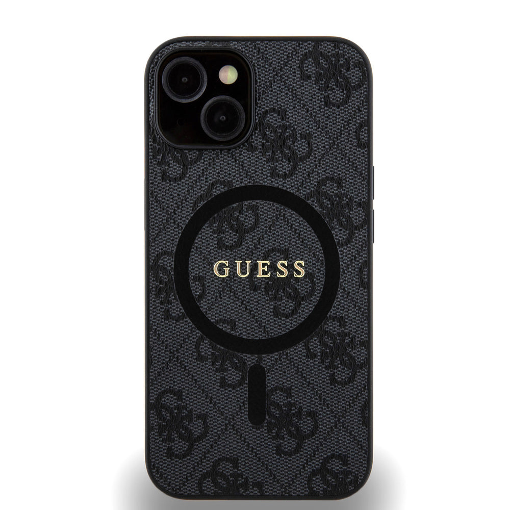 Guess iPhone 14 Backcover hoesje - MagSafe - 4G Classic Logo - Zwart-Hoesjes-Ilumina Benelux