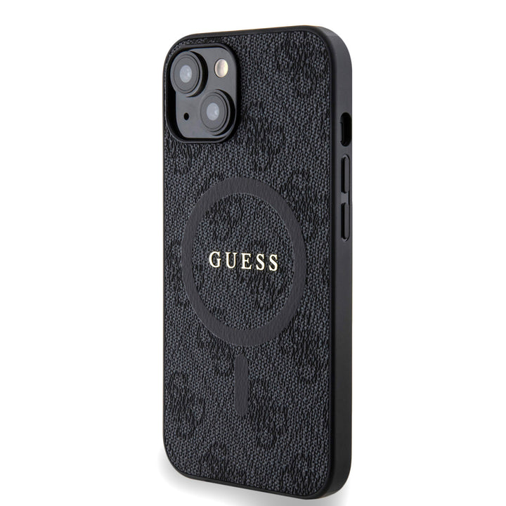 Guess iPhone 14 Backcover hoesje - MagSafe - 4G Classic Logo - Zwart-Hoesjes-Ilumina Benelux