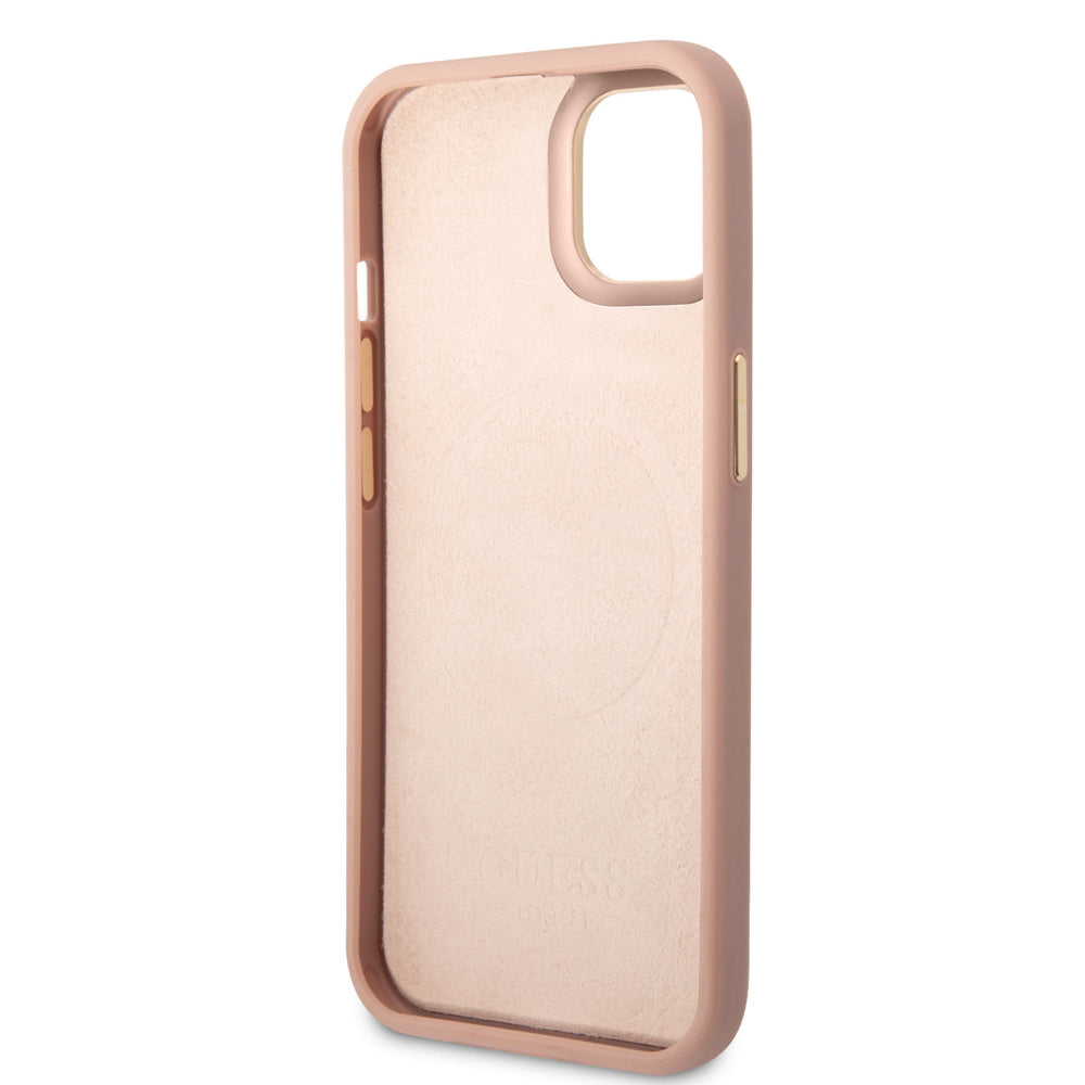 Guess iPhone 14 Plus en iPhone 15 Plus Backcover hoesje- Roze-Hoesjes-Ilumina Benelux