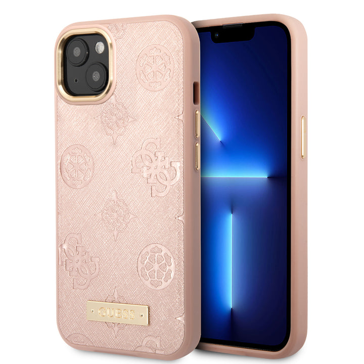 Guess iPhone 14 Plus en iPhone 15 Plus Backcover hoesje- Roze-Hoesjes-Ilumina Benelux