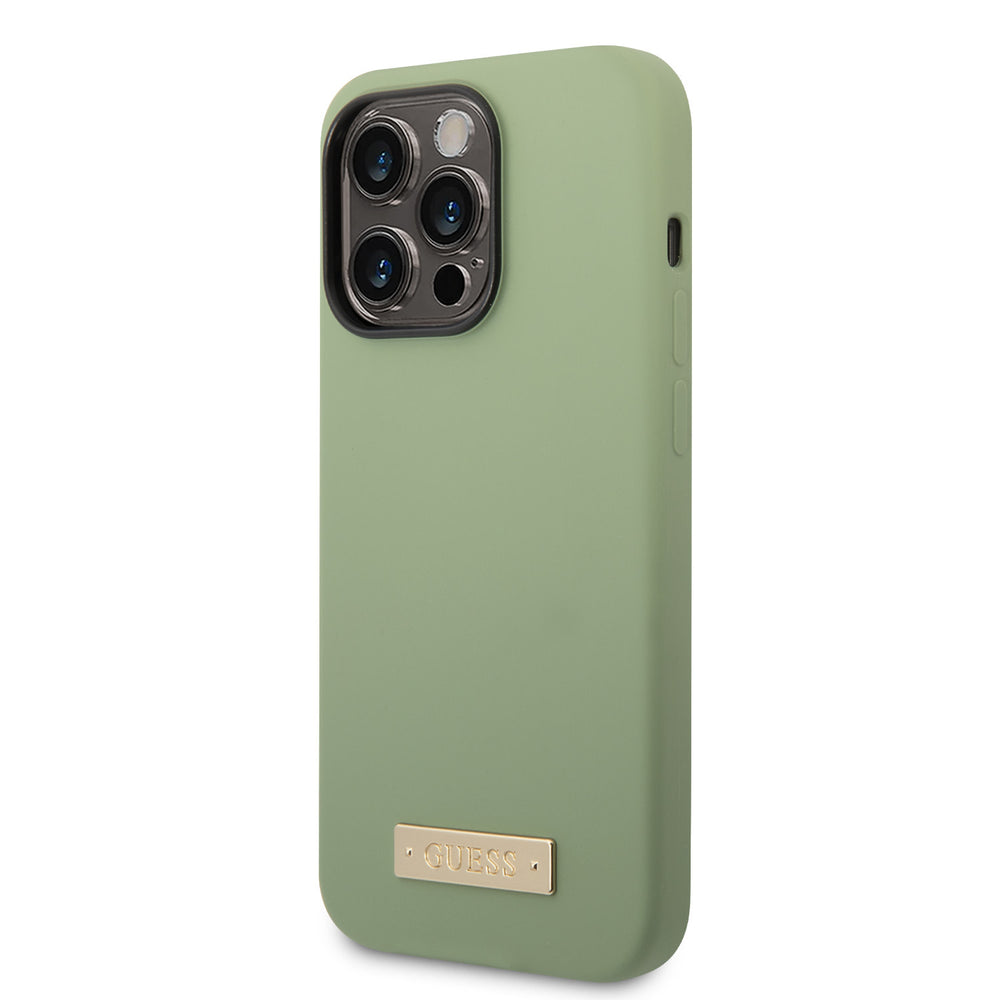 Guess iPhone 14 Pro Back Cover hoesje - Kaki-Hoesjes-Ilumina Benelux