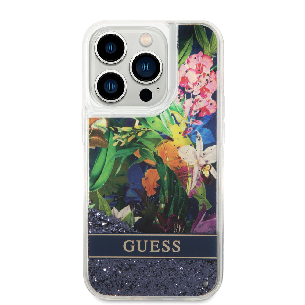 Guess iPhone 14 Pro Backcover hoesje - Blauw-Hoesjes-Ilumina Benelux