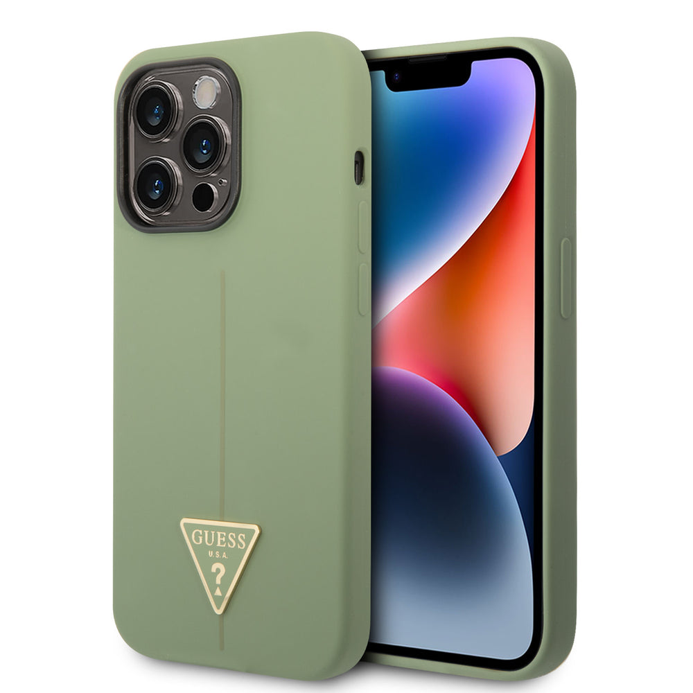 Guess iPhone 14 Pro Backcover hoesje - Groen-Hoesjes-Ilumina Benelux