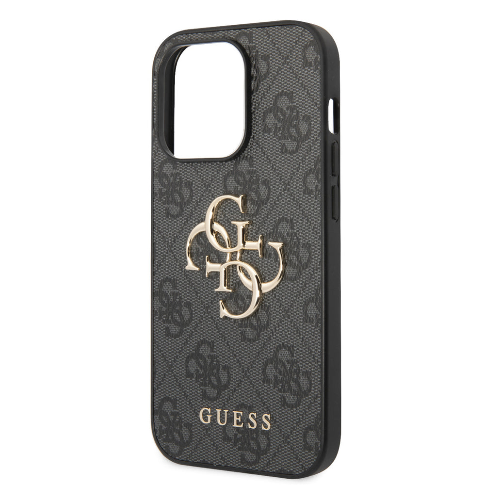 Guess iPhone 14 Pro Max Hardcase Backcover - 4G - Big Metal Logo - Grijs-Hoesjes-Ilumina Benelux