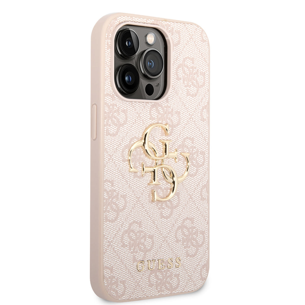 Guess iPhone 14 Pro Max Hardcase Backcover - 4G - Big Metal Logo - Roze-Hoesjes-Ilumina Benelux
