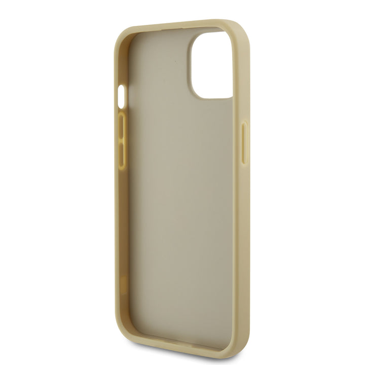 Guess iPhone 15 & 14 Plus Backcover hoesje Perforated 4G - glitter - Goud-Hoesjes-Ilumina Benelux