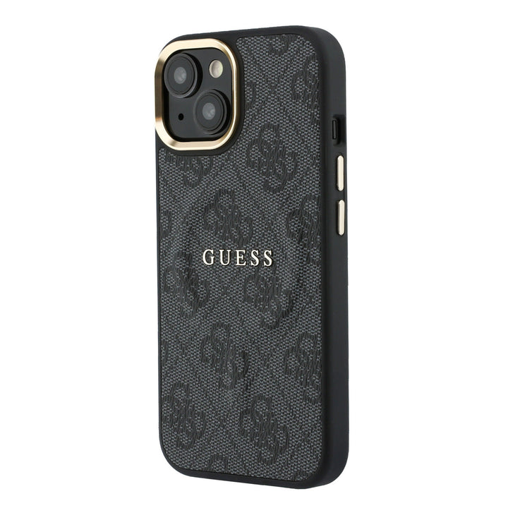 Guess iPhone 15 Backcover hoesje - MagSafe 4G With Classic Logo - Zwart-Hoesjes-Ilumina Benelux