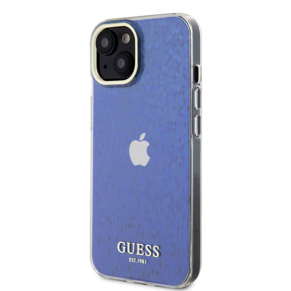 Guess iPhone 15 Hardcase hoesje - Faceted Mirror - Disco Paars-Hoesjes-Ilumina Benelux