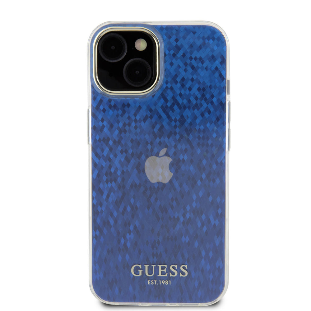 Guess iPhone 15 Hardcase hoesje - Faceted Mirror - Disco Paars-Hoesjes-Ilumina Benelux