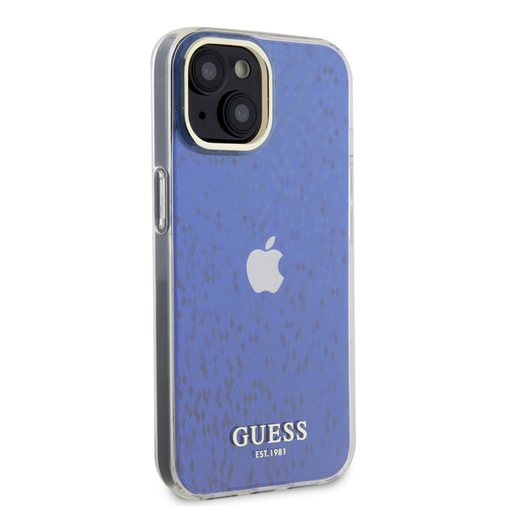 Guess iPhone 15 Hardcase hoesje - Faceted Mirror - Disco Paars-Hoesjes-Ilumina Benelux