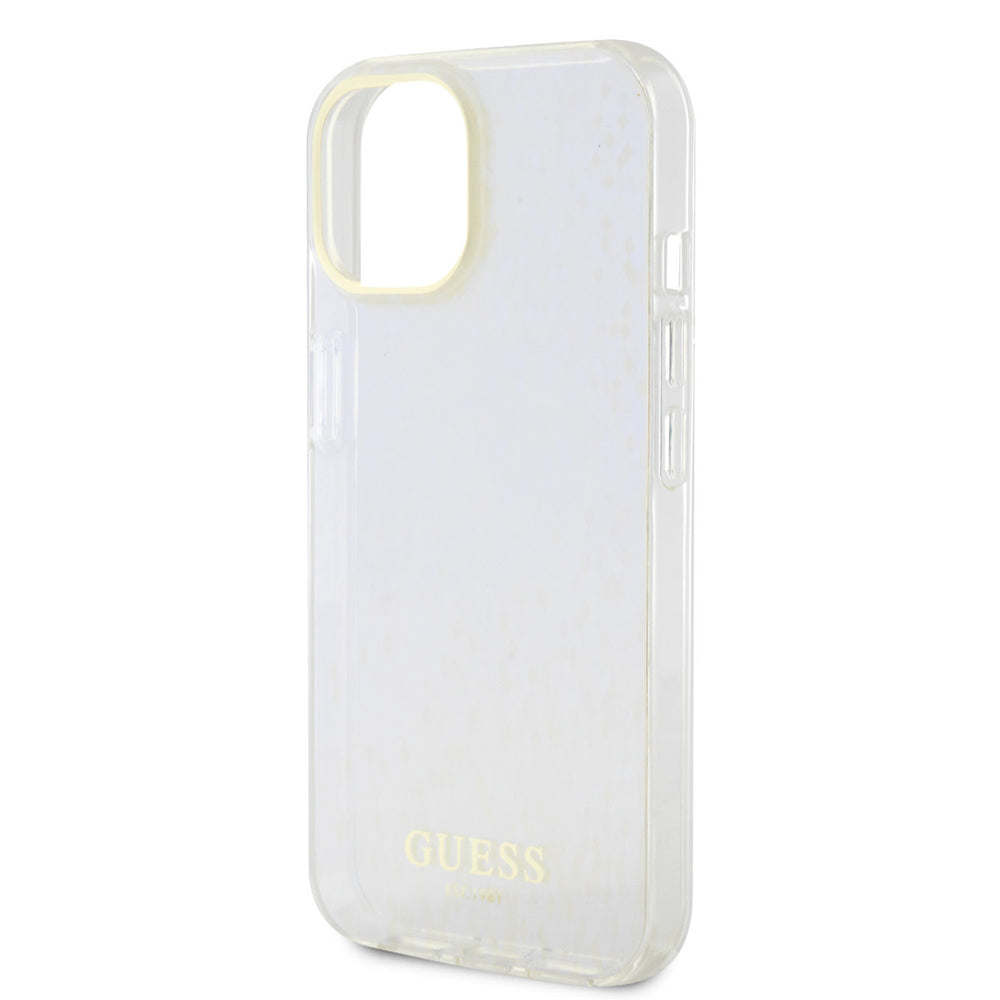 Guess iPhone 15 Hardcase hoesje - Faceted Mirror - Disco Paars-Hoesjes-Ilumina Benelux