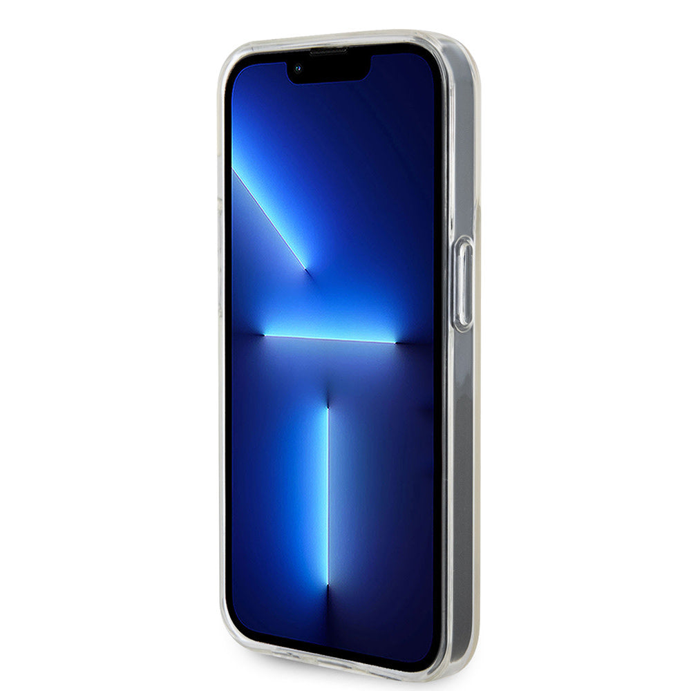 Guess iPhone 15 Pro Backcover hoesje IML FACETED MIRROR DISCO - Goud-Hoesjes-Ilumina Benelux