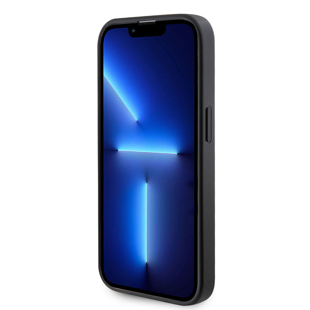 Guess iPhone 15 Pro Hardcase Backcover Saffiano - Zwart-Hoesjes-Ilumina Benelux