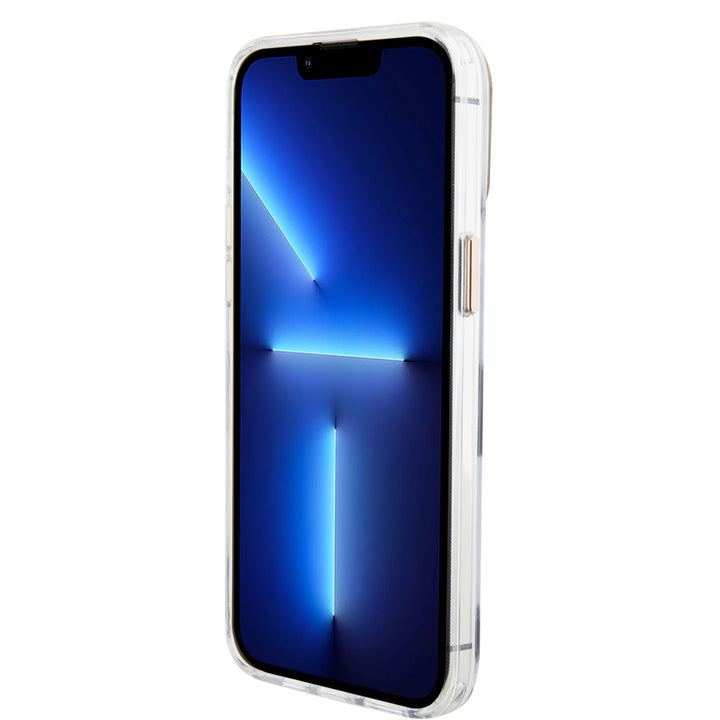 Guess iPhone 15 Pro Max Backcover hoesje - Gripstand - Clear Case - 4G Script Logo - Zwart-Hoesjes-Ilumina Benelux