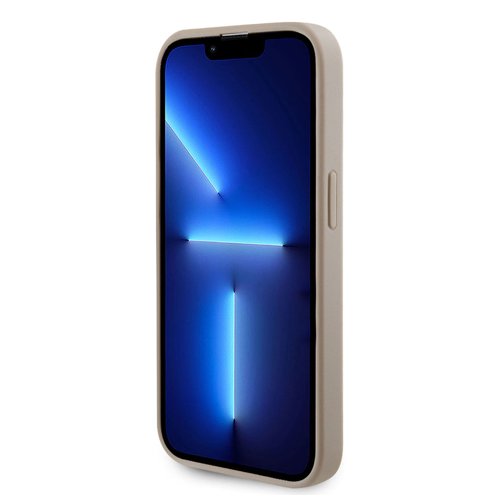 Guess iPhone 15 Pro Max Hardcase Backcover Metal Logo Strass - Goud-Hoesjes-Ilumina Benelux
