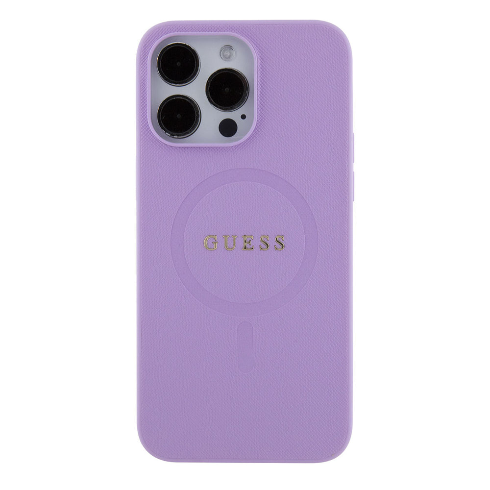 Guess iPhone 15 Pro Max Hardcase Backcover Saffiano - Paars-Hoesjes-Ilumina Benelux