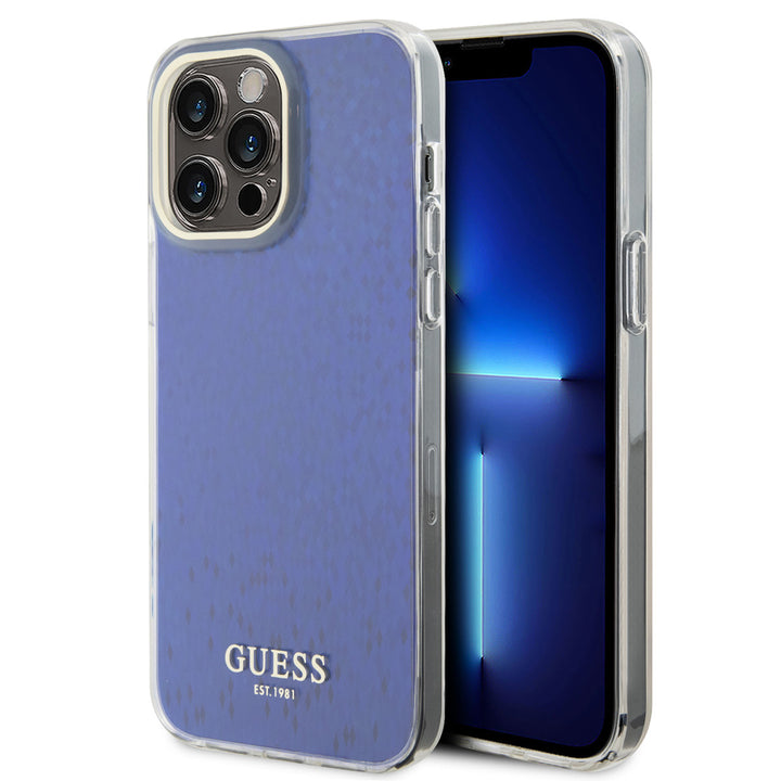 Guess iPhone 15 Pro Max Hardcase hoesje - Faceted Mirror - Disco Paars-Hoesjes-Ilumina Benelux
