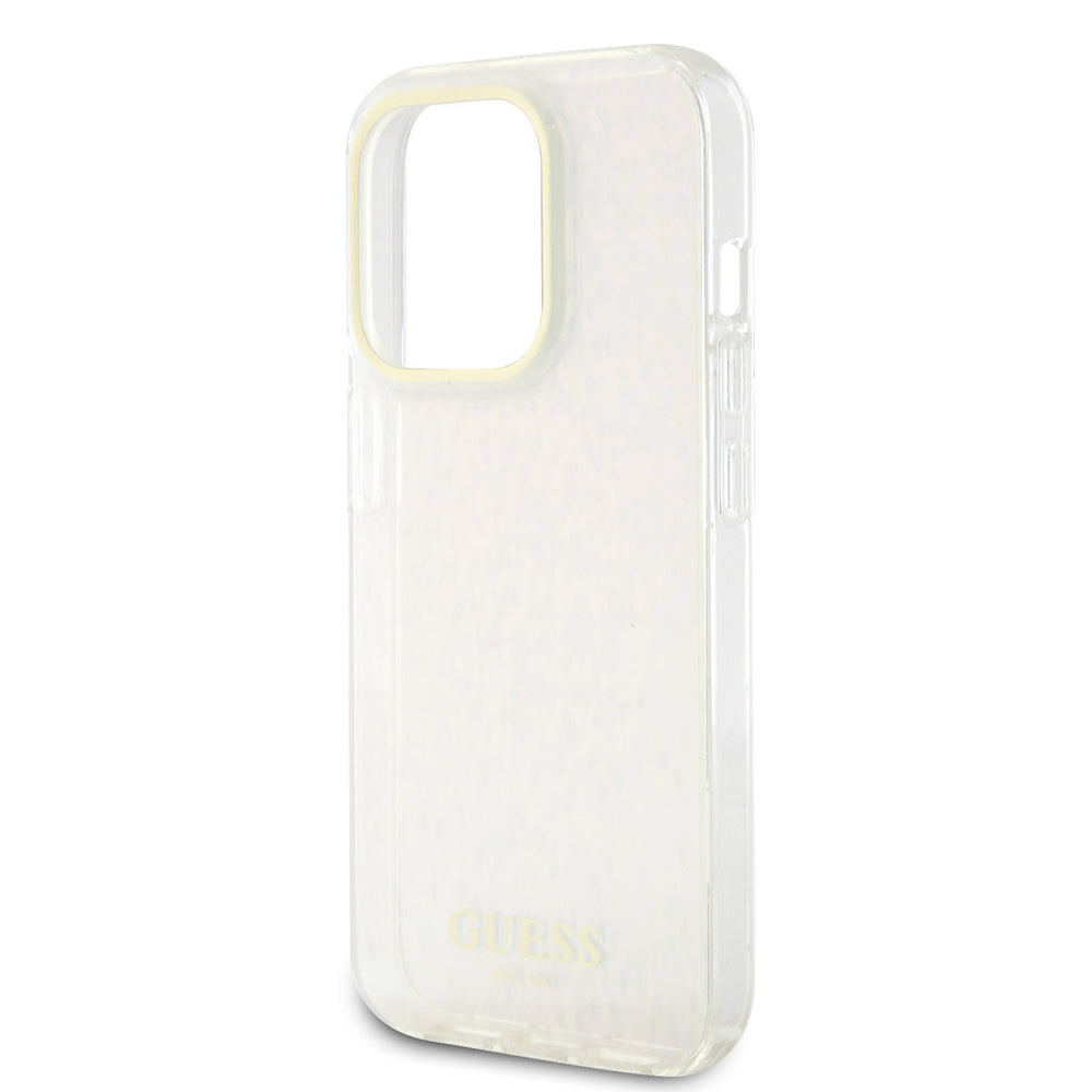 Guess iPhone 15 Pro Max Hardcase hoesje - Faceted Mirror - Disco Roze-Hoesjes-Ilumina Benelux