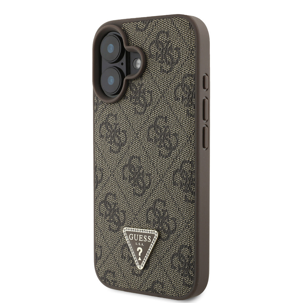 Guess iPhone 16 Backcover hoesje Magsafe IML crossbody cord - Bruin-Hoesjes-Ilumina Benelux