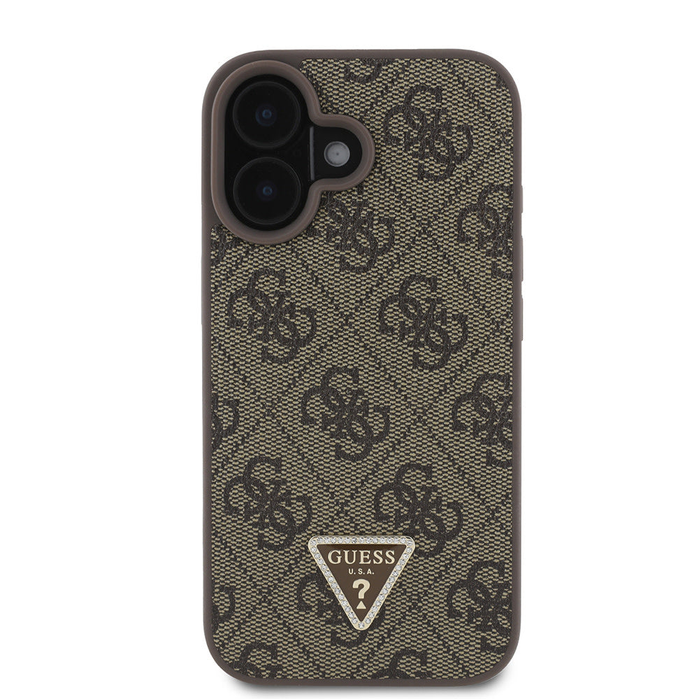 Guess iPhone 16 Backcover hoesje Magsafe IML crossbody cord - Bruin-Hoesjes-Ilumina Benelux