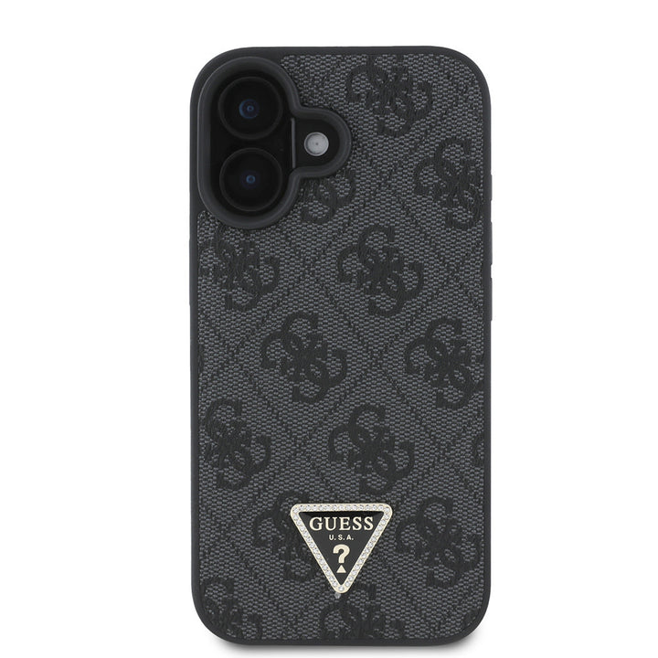 Guess iPhone 16 Backcover hoesje Magsafe IML crossbody cord - Zwart-Hoesjes-Ilumina Benelux