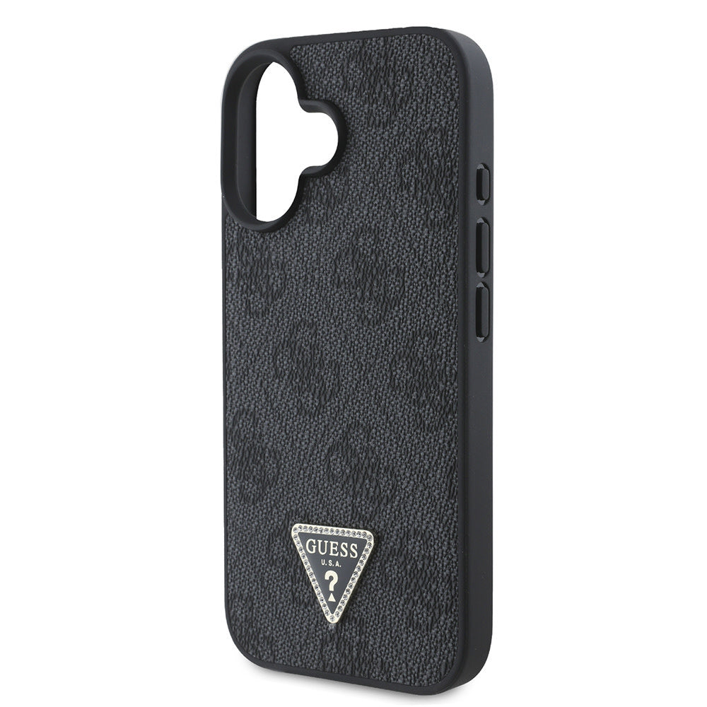 Guess iPhone 16 Backcover hoesje Magsafe IML crossbody cord - Zwart-Hoesjes-Ilumina Benelux
