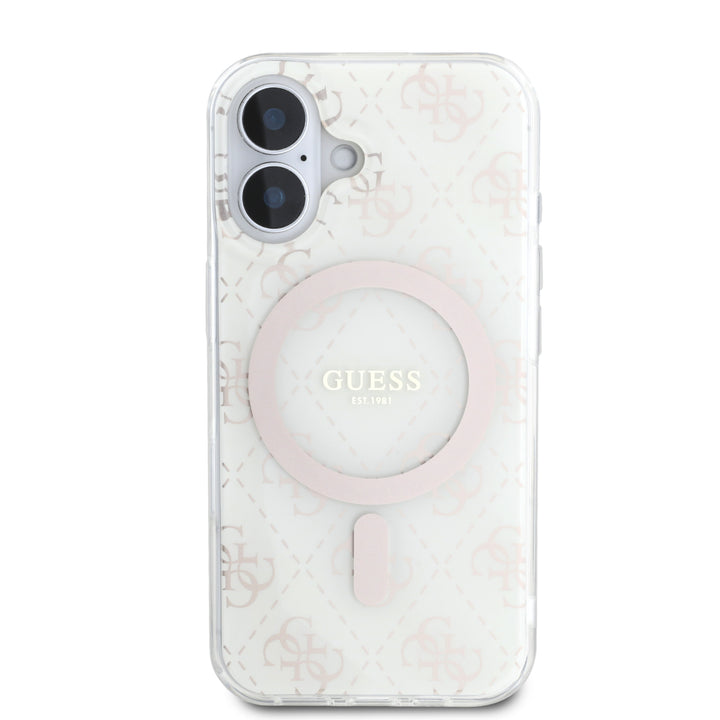 Guess iPhone 16 Backcover hoesje Magsafe IML g - Wit-Hoesjes-Ilumina Benelux
