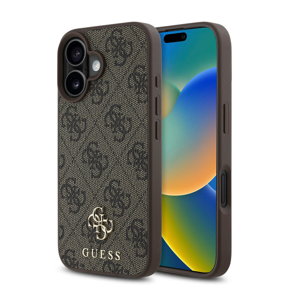 Guess iPhone 16 Backcover hoesje Magsafe PU 4G - Bruin-Hoesjes-Ilumina Benelux