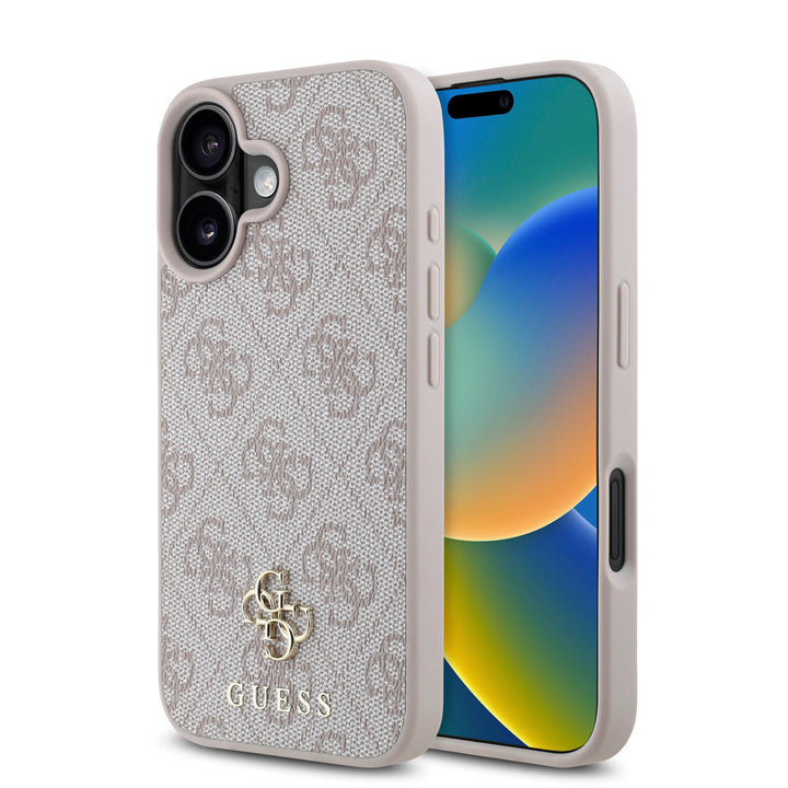 Guess iPhone 16 Backcover hoesje Magsafe PU 4G - Roze-Hoesjes-Ilumina Benelux