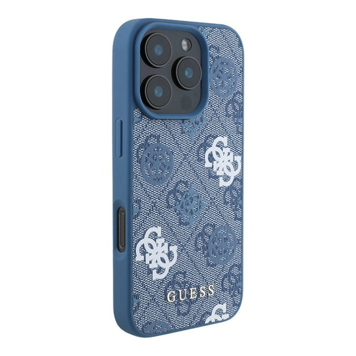 Guess iPhone 16 Backcover hoesje Magsafe - Peony on 4G - Blauw-Hoesjes-Ilumina Benelux