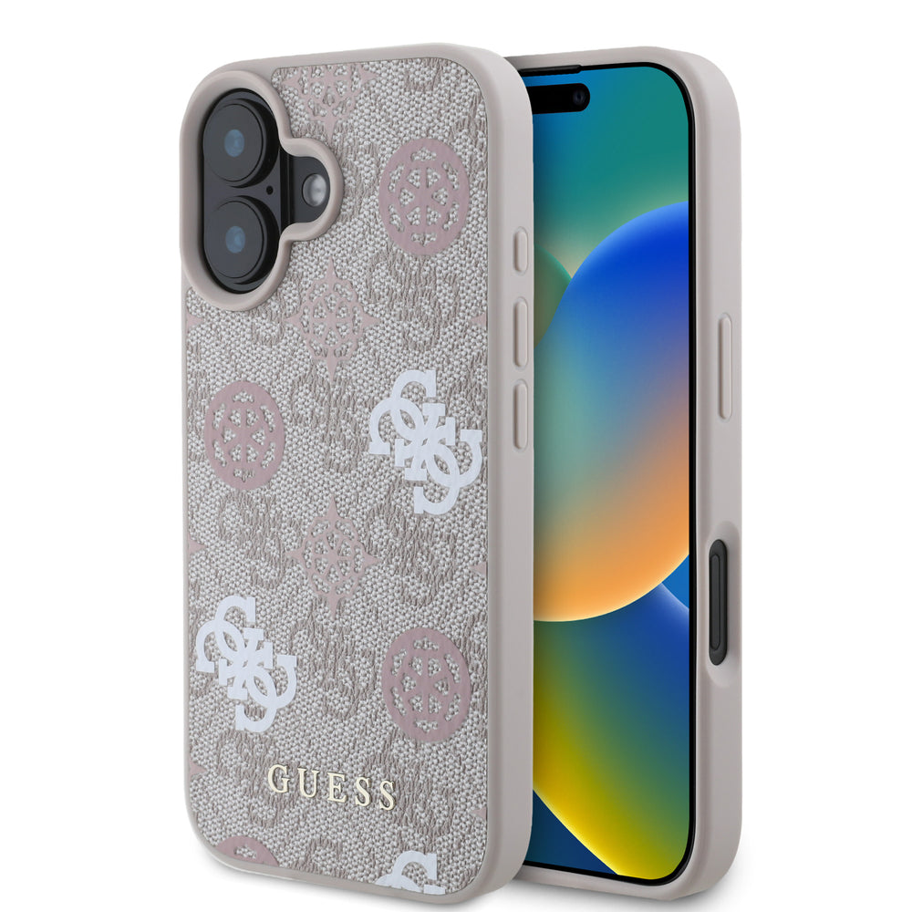 Guess iPhone 16 Backcover hoesje Magsafe - Peony on 4G - Roze-Hoesjes-Ilumina Benelux