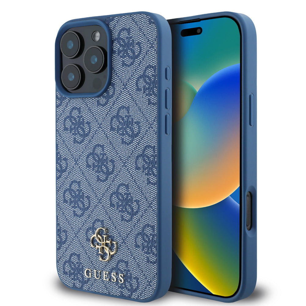 Guess iPhone 16 Pro Backcover hoesje Magsafe 4G Small - Blauw-Hoesjes-Ilumina Benelux