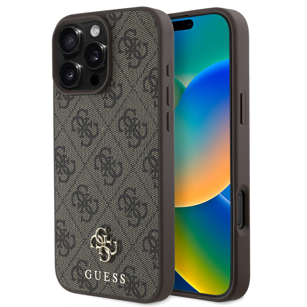 Guess iPhone 16 Pro Backcover hoesje Magsafe 4G Small - Bruin-Hoesjes-Ilumina Benelux