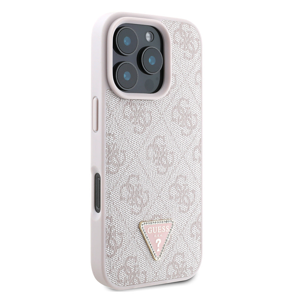 Guess iPhone 16 Pro Backcover hoesje Magsafe IML crossbody cord - Roze-Hoesjes-Ilumina Benelux