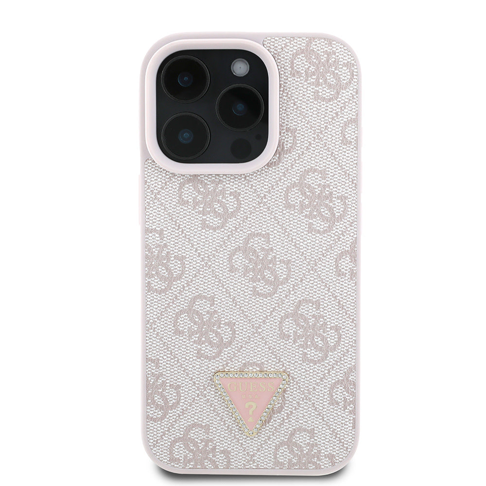Guess iPhone 16 Pro Max Backcover hoesje Magsafe IML crossbody cord - Roze-Hoesjes-Ilumina Benelux