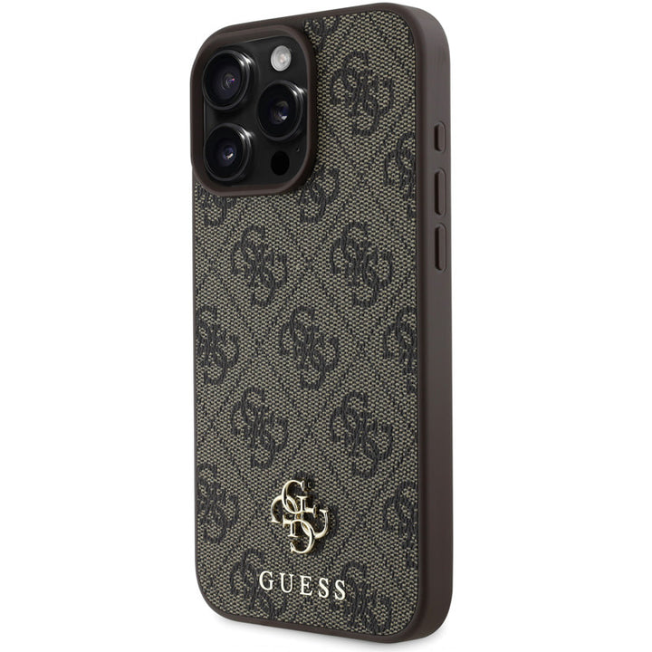 Guess iPhone 16 Pro Max Backcover hoesje Magsafe PU 4G - Bruin-Hoesjes-Ilumina Benelux
