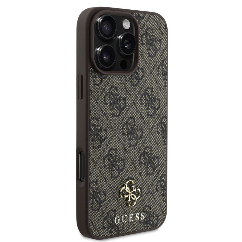 Guess iPhone 16 Pro Max Backcover hoesje Magsafe PU 4G - Bruin-Hoesjes-Ilumina Benelux