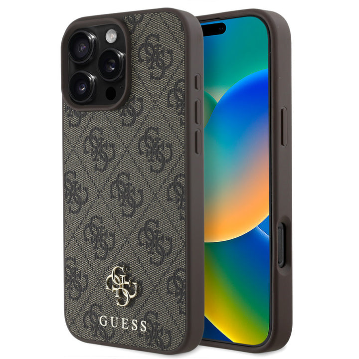 Guess iPhone 16 Pro Max Backcover hoesje Magsafe PU 4G - Bruin-Hoesjes-Ilumina Benelux