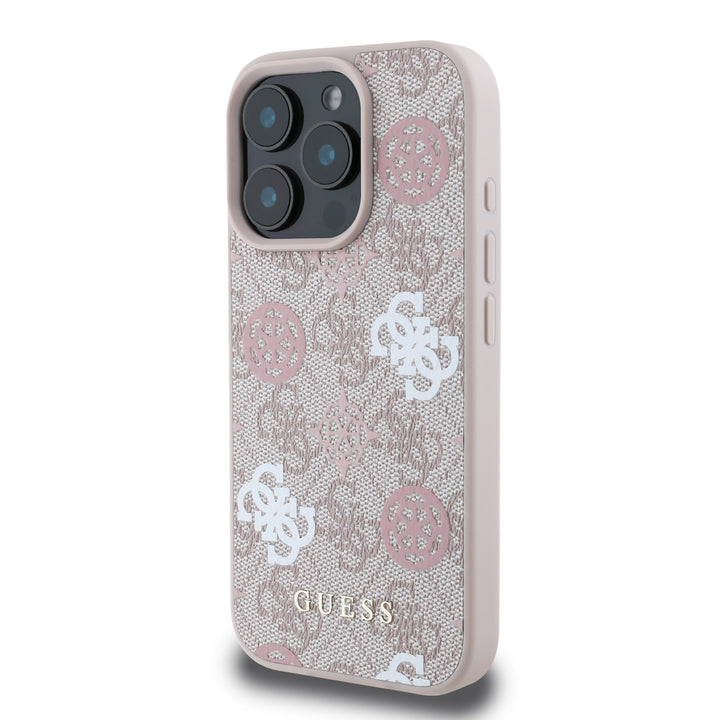 Guess iPhone 16 Pro Max Backcover hoesje Magsafe - Peony on 4G - Roze-Hoesjes-Ilumina Benelux