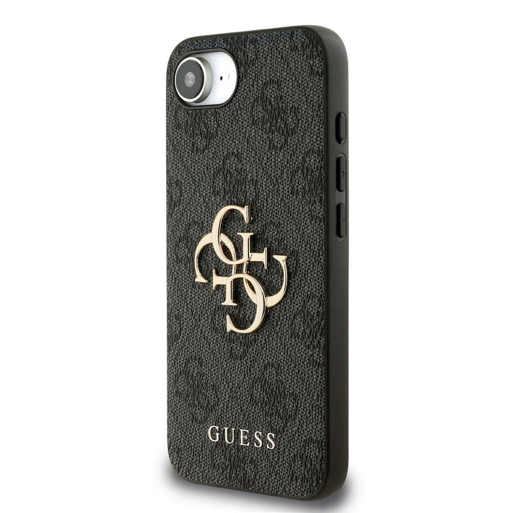 Guess iPhone 16e & 17e Backcover hoesje - 4G - Big Metal Logo - Zwart-Hoesjes-Ilumina Benelux