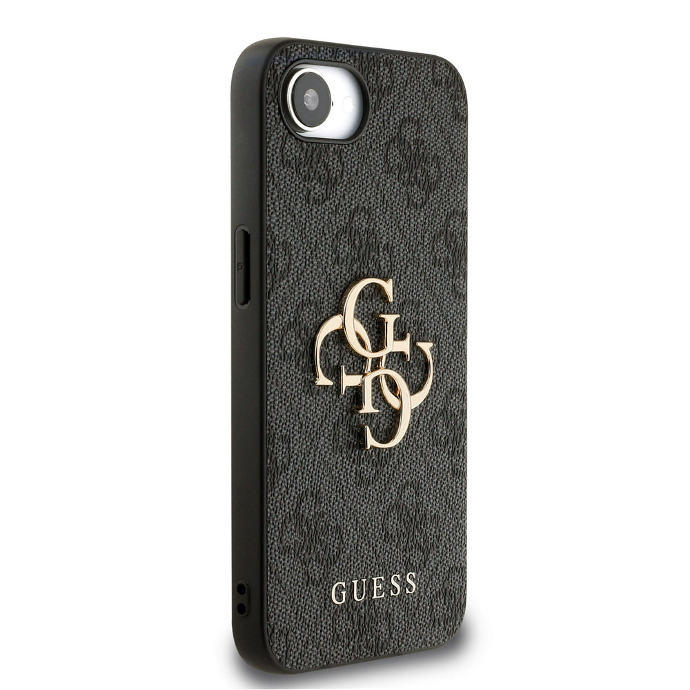 Guess iPhone 16e & 17e Backcover hoesje - 4G - Big Metal Logo - Zwart-Hoesjes-Ilumina Benelux