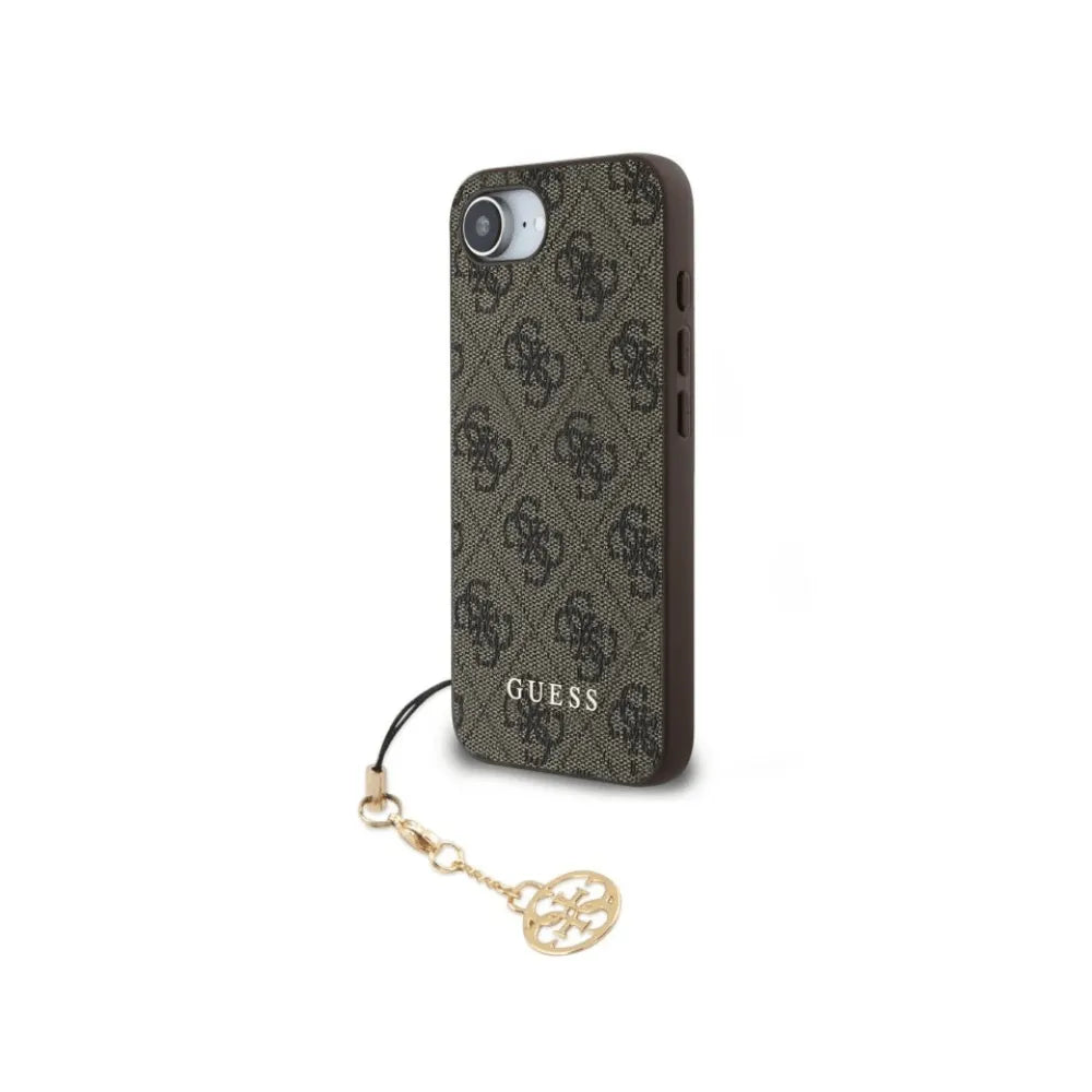 Guess iPhone 16e & 17e Backcover hoesje - 4G Charm - Bruin-Hoesjes-Ilumina Benelux