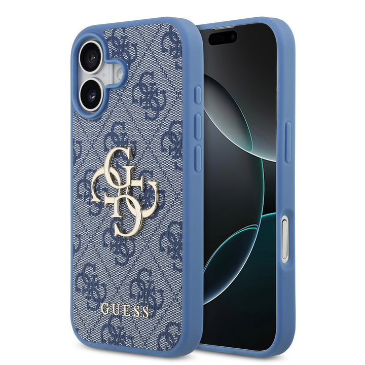 Guess iPhone 17 Backcover hoesje - 4G - Big Metal Logo - Blauw-Hoesjes-Ilumina Benelux