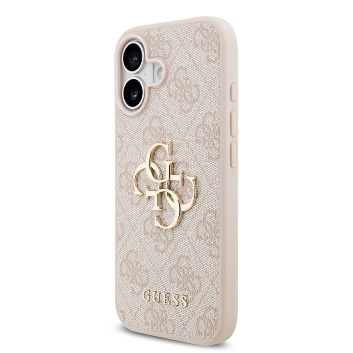 Guess iPhone 17 Backcover hoesje - 4G - Big Metal Logo - Roze-Hoesjes-Ilumina Benelux