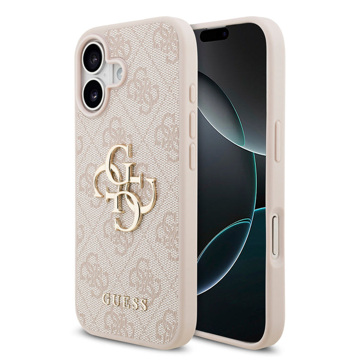 Guess iPhone 17 Backcover hoesje - 4G - Big Metal Logo - Roze-Hoesjes-Ilumina Benelux