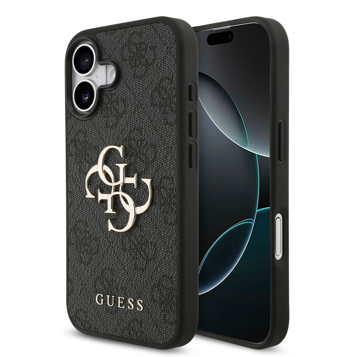 Guess iPhone 17 Backcover hoesje - 4G - Big Metal Logo - Zwart-Hoesjes-Ilumina Benelux