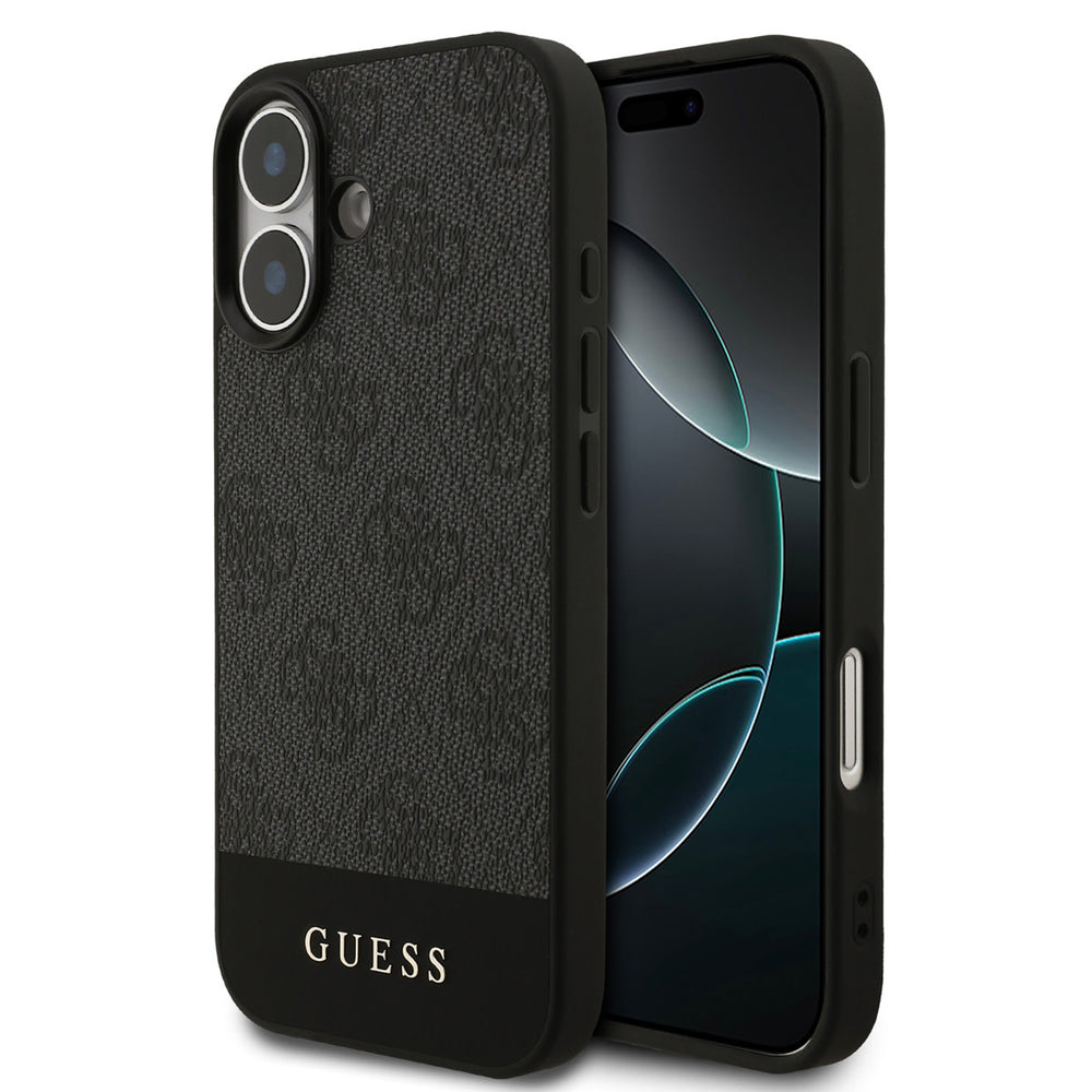 Guess iPhone 17 Backcover hoesje - 4G Bottom Stripe - Grijs-Hoesjes-Ilumina Benelux