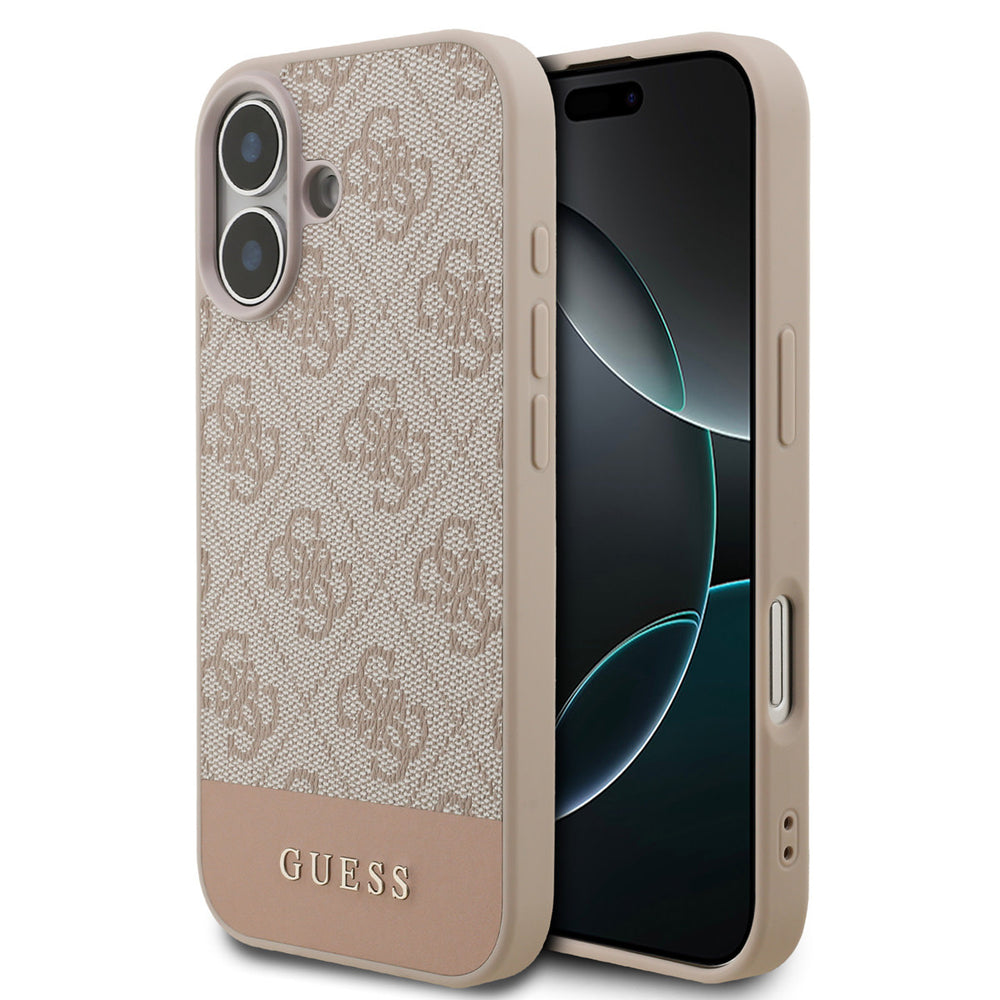 Guess iPhone 17 Backcover hoesje - 4G Bottom Stripe - Roze-Hoesjes-Ilumina Benelux