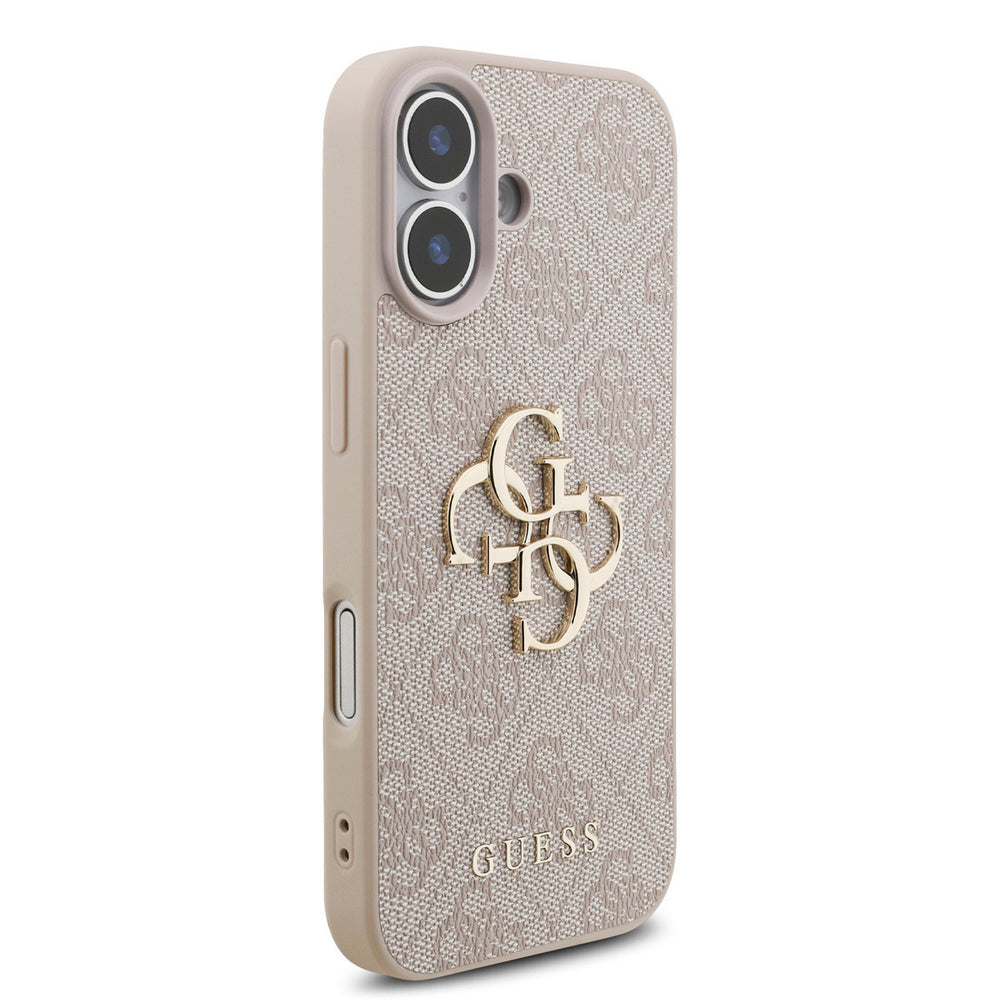 Guess iPhone 17 Backcover hoesje - MagSafe - 4G Classic Logo With Strap - Roze-Hoesjes-Ilumina Benelux